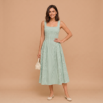 Seaside Breeze Stripe Midi Dress