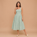 Seaside Breeze Stripe Midi Dress - Image 4