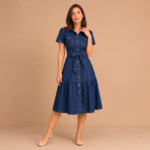 Coastal Charm Denim Midi Dress