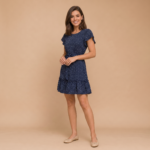 Midnight Dot Flare Mini Dress - Image 5