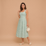 Seaside Breeze Stripe Midi Dress - Image 2