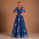 Camille Sapphire Evening Gown - Image 2