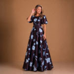 Valentina Midnight Round Neck Gown - Image 2