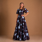 Valentina Midnight Round Neck Gown - Image 3