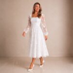 Isabella Lace Long Sleeve  Midi Dress - Image 2