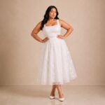 Camille Floral Tea-Length Dress