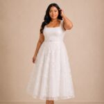 Camille Floral Tea-Length Dress - Image 4