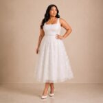 Camille Floral Tea-Length Dress - Image 5