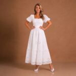 Claire Eyelet Midi Dress - Image 2
